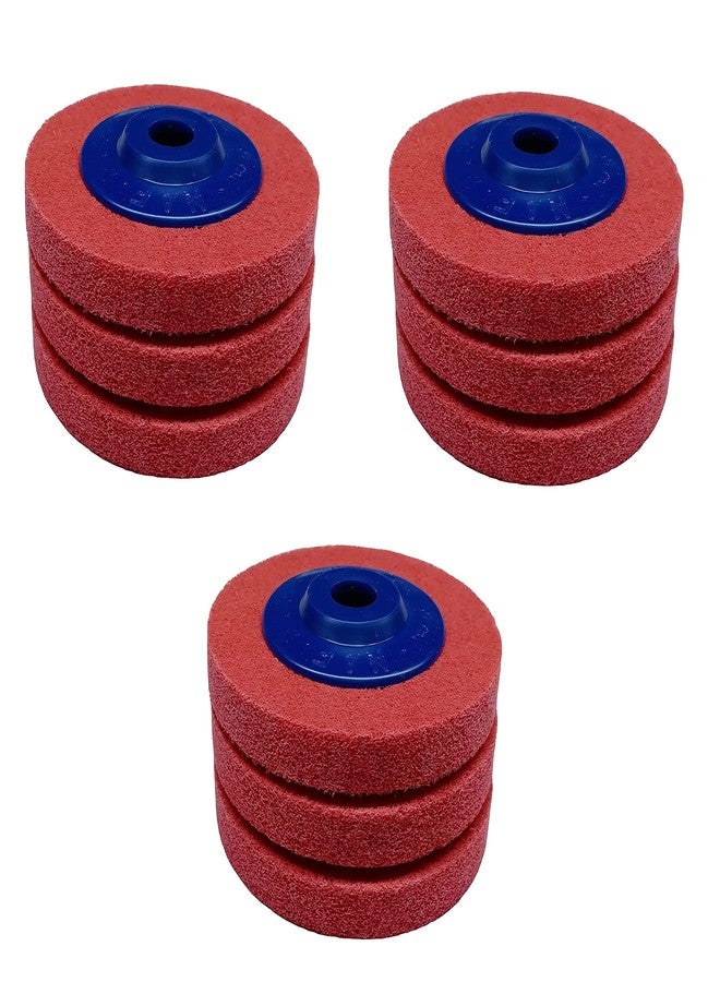 Inditrust Nylon fiber buffing disc 4 inch polishing pad abrasive, paint & rust remover sanding wheel accessories for angle grinder 115mm x 22.2mm PACK OF 5 PCS - Image 3